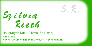 szilvia rieth business card